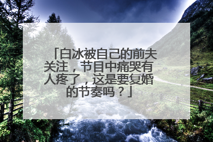 白冰被自己的前夫关注，节目中痛哭有人疼了，这是要复婚的节奏吗？
