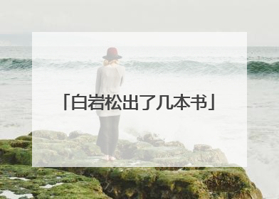 白岩松出了几本书