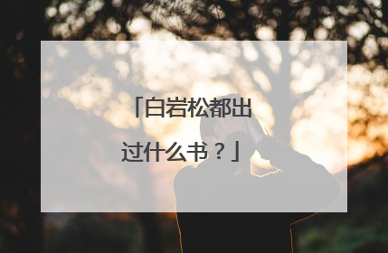 白岩松都出过什么书?