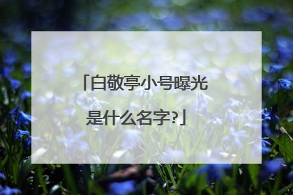 白敬亭小号曝光是什么名字?