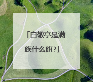 白敬亭是满族什么旗?