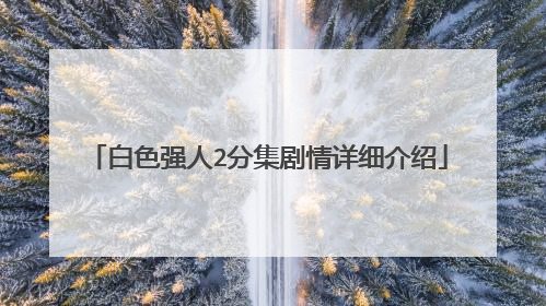白色强人2分集剧情详细介绍