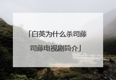 白英为什么杀司藤 司藤电视剧简介