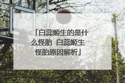 白蕊姬生的是什么怪胎 白蕊姬生怪胎原因解析