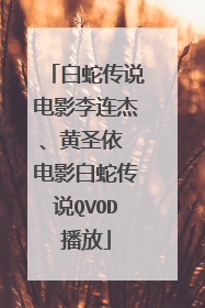 白蛇传说电影李连杰、黄圣依 电影白蛇传说QVOD播放