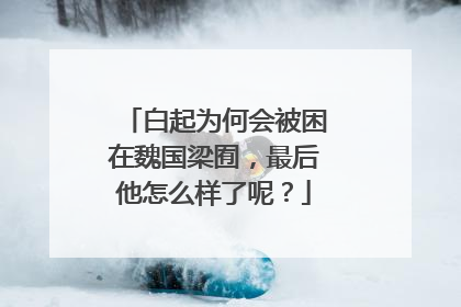 白起为何会被困在魏国梁囿，最后他怎么样了呢？