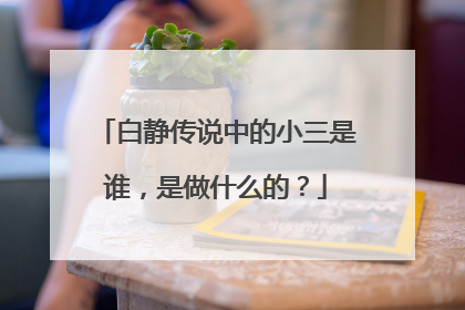 白静传说中的小三是谁,是做什么的?