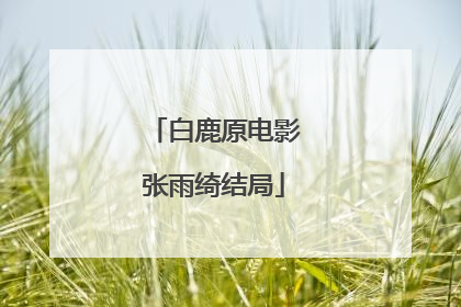 白鹿原电影张雨绮结局