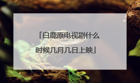 白鹿原电视剧什么时候几月几日上映