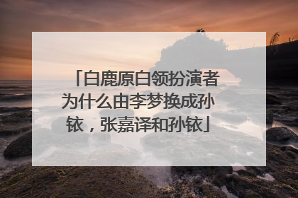 白鹿原白领扮演者为什么由李梦换成孙铱,张嘉译和孙铱