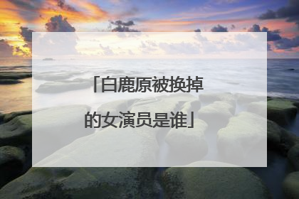 白鹿原被换掉的女演员是谁