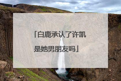 白鹿承认了许凯是她男朋友吗