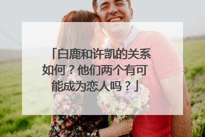 白鹿和许凯的关系如何？他们两个有可能成为恋人吗？