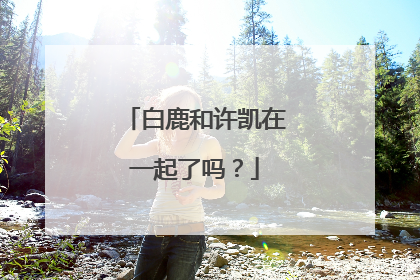 白鹿和许凯在一起了吗？