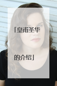 皇甫圣华的介绍