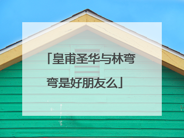 皇甫圣华与林弯弯是好朋友么