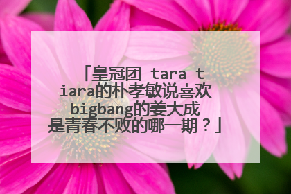皇冠团 tara tiara的朴孝敏说喜欢bigbang的姜大成是青春不败的哪一期？