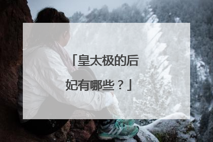 皇太极的后妃有哪些？