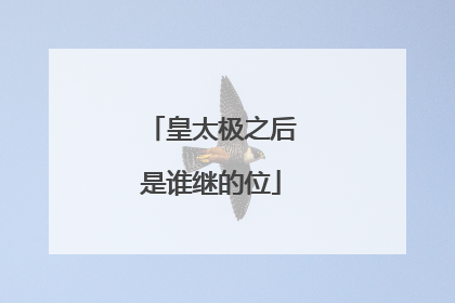 皇太极之后是谁继的位