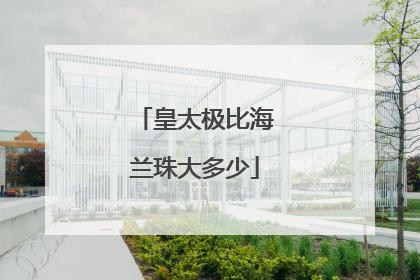 皇太极比海兰珠大多少