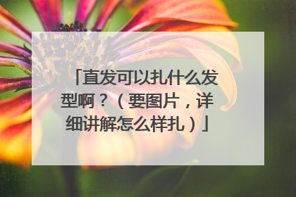 直发可以扎什么发型啊？（要图片，详细讲解怎么样扎）