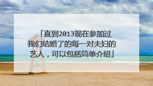 直到2013现在参加过我们结婚了的每一对夫妇的艺人,可以包括简单介绍