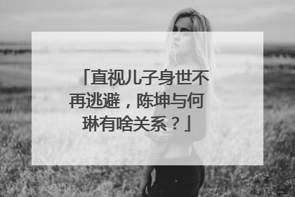 直视儿子身世不再逃避，陈坤与何琳有啥关系？