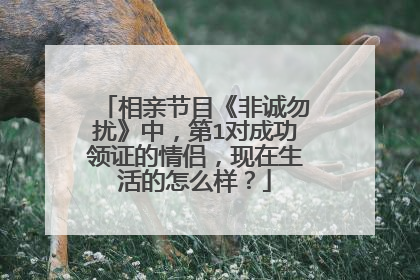相亲节目《非诚勿扰》中,第1对成功领证的情侣,现在生活的怎么样?
