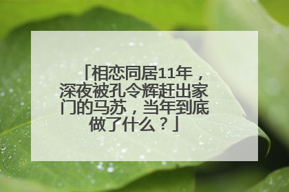 相恋同居11年，深夜被孔令辉赶出家门的马苏，当年到底做了什么？