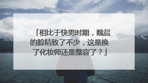 相比于快男时期，魏晨的脸精致了不少，这是换了化妆师还是整容了？