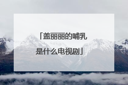 盖丽丽的哺乳是什么电视剧