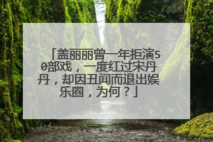 盖丽丽曾一年拒演50部戏，一度红过宋丹丹，却因丑闻而退出娱乐圈，为何？
