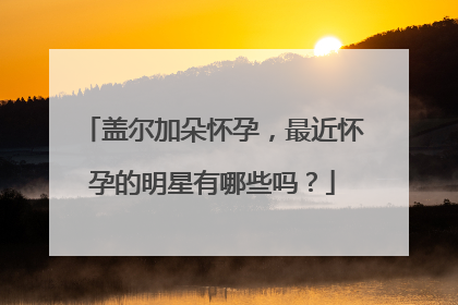 盖尔加朵怀孕,最近怀孕的明星有哪些吗?