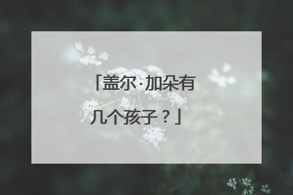 盖尔·加朵有几个孩子？