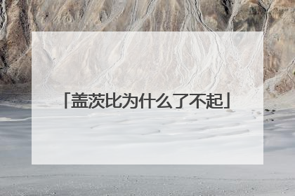 盖茨比为什么了不起