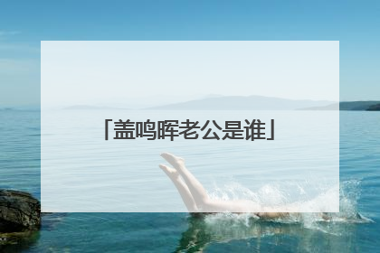 盖鸣晖老公是谁