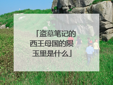 盗墓笔记的西王母国的陨玉里是什么