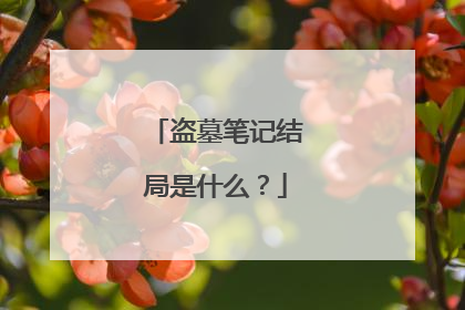 盗墓笔记结局是什么?
