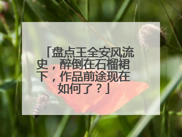 盘点王全安风流史,醉倒在石榴裙下,作品前途现在如何了?