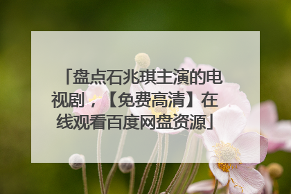 盘点石兆琪主演的电视剧，【免费高清】在线观看百度网盘资源