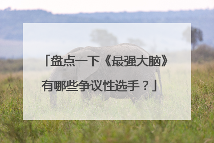盘点一下《最强大脑》有哪些争议性选手?