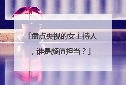 盘点央视的女主持人,谁是颜值担当?