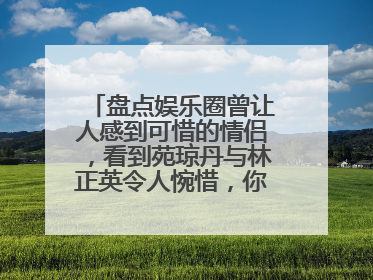 盘点娱乐圈曾让人感到可惜的情侣，看到苑琼丹与林正英令人惋惜，你赞同吗？