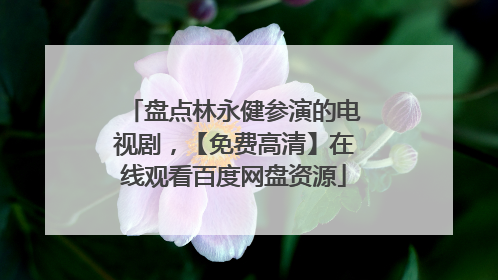 盘点林永健参演的电视剧，【免费高清】在线观看百度网盘资源