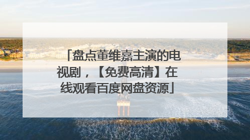 盘点董维嘉主演的电视剧,【免费高清】在线观看百度网盘资源
