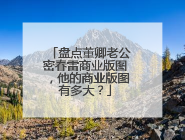 盘点董卿老公密春雷商业版图，他的商业版图有多大？