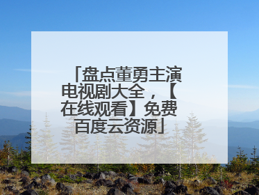 盘点董勇主演电视剧大全,【在线观看】免费百度云资源