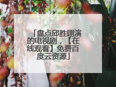 盘点邱胜翊演的电视剧,【在线观看】免费百度云资源