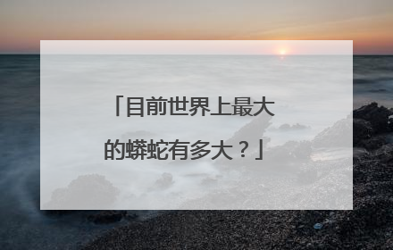 目前世界上最大的蟒蛇有多大？