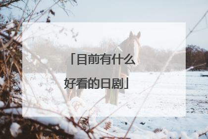 目前有什么好看的日剧